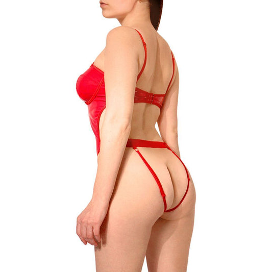 Сексуальне лаковане боді Art of Sex - Josephine червоне M