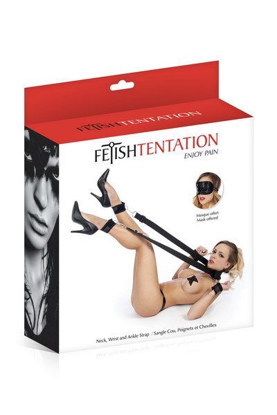 Фіксатори для ніг і рук Fetish Tentation Neck, Wrist and Ankle Strap (м'ята упаковка!!!)
