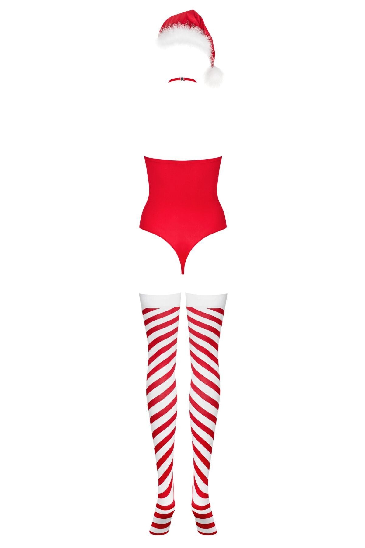 Боді Obsessive Kissmas teddy red L/XL (м'ята упаковка!!!)