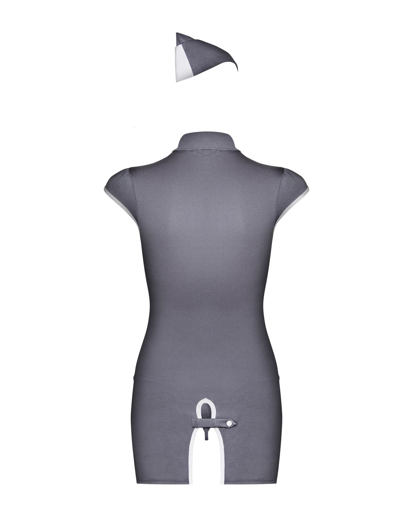 Еротичний костюм стюардеси Obsessive Stewardess 3 pcs grey S/M (м'ята упаковка!!!)