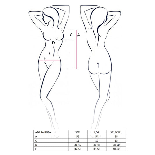 Боді-монокіні Passion ADARA BODY L/XL, black