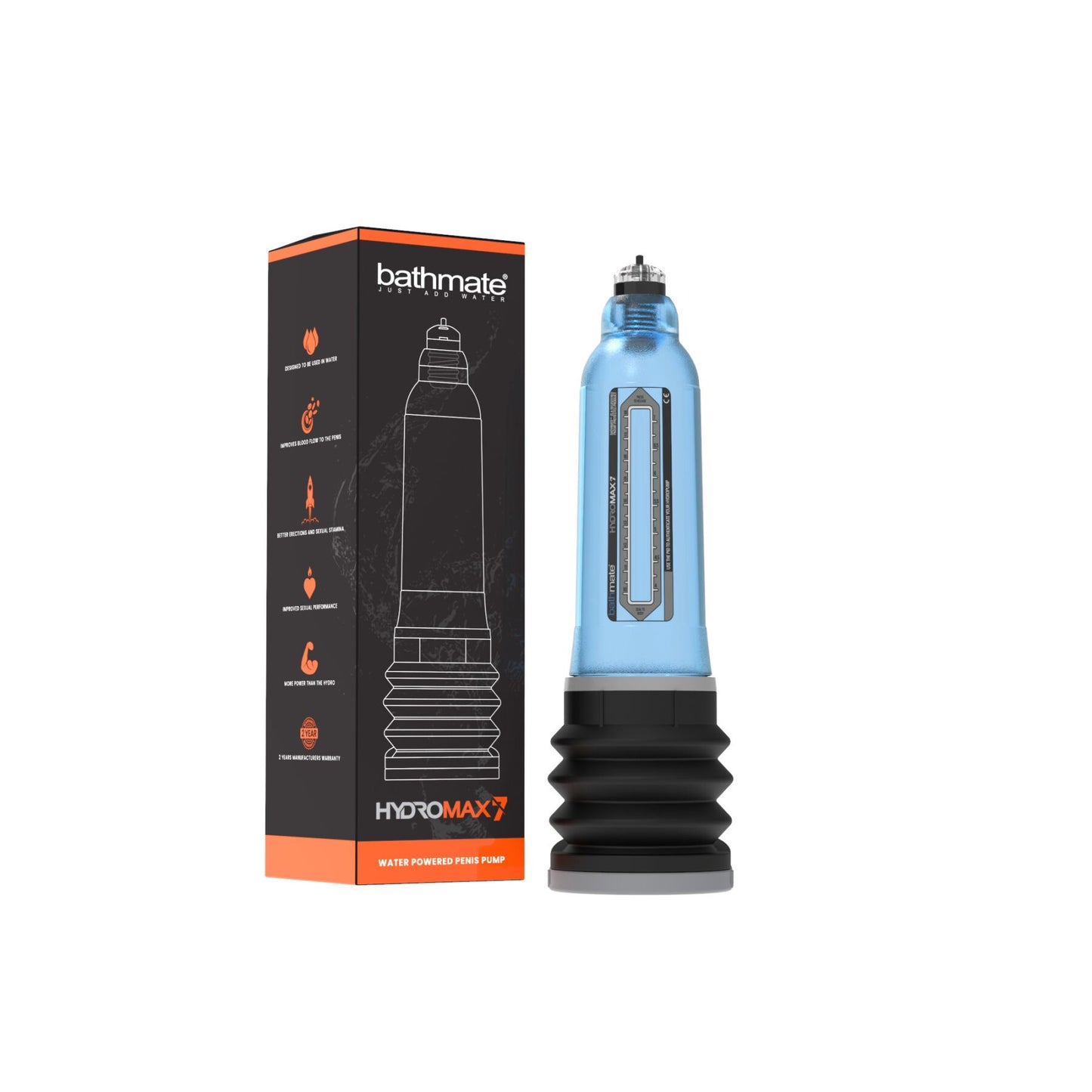 Гідропомпа Bathmate Hydromax 7 Blue, для члена довжиною від 12,5 до 18 см, діаметр до 5 см