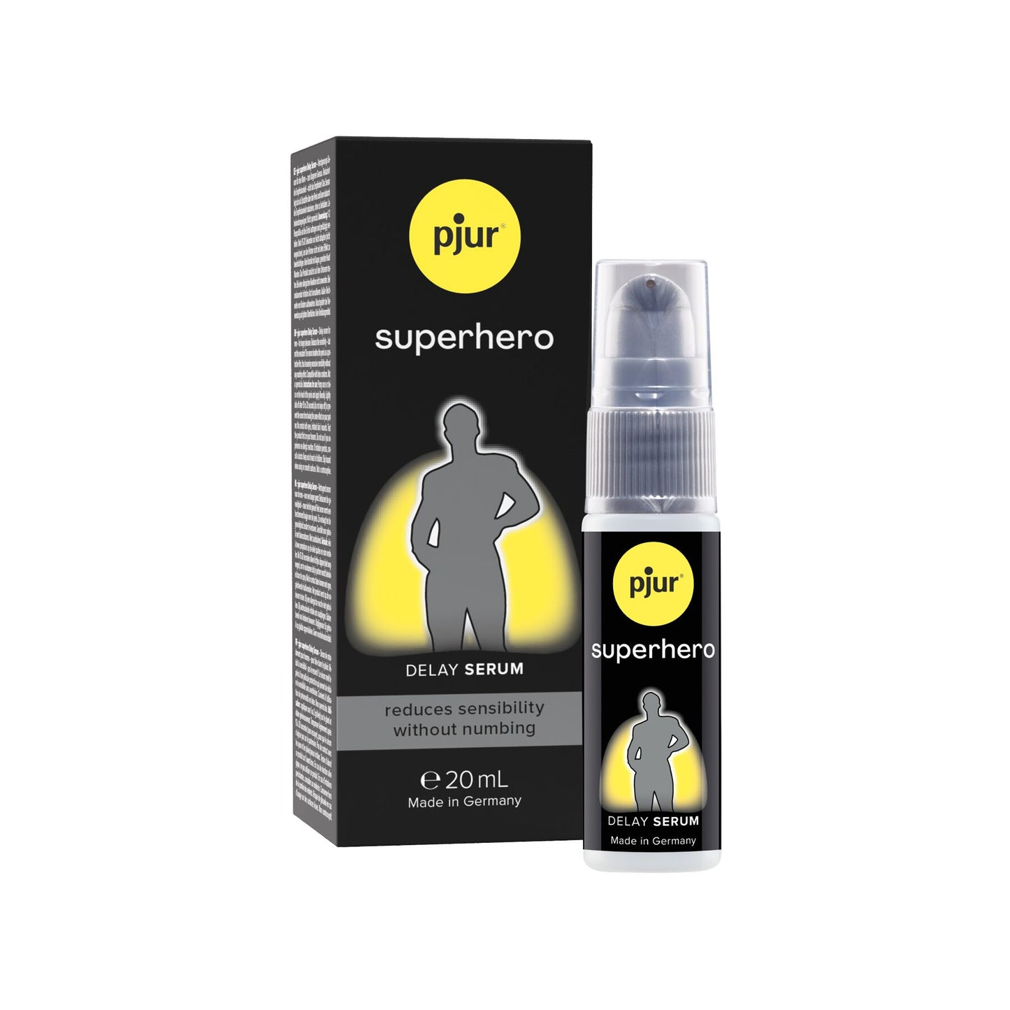 Пролонгувальний гель pjur Superhero Serum 20 мл, створює невидиму плівку, що знижує чутливість