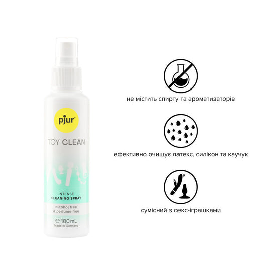 Антибактеріальний спрей для секс-іграшок pjur Toy Clean 100 мл без спирту, делікатний