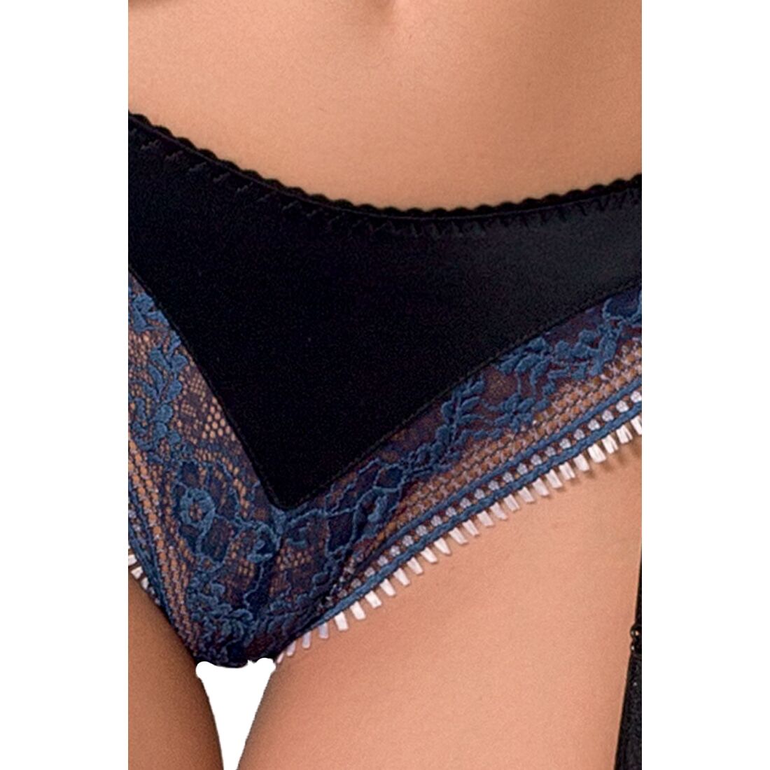 Комплект білизни Passion Exclusive GISELE SET S/M, black, ліф, трусики з пажами