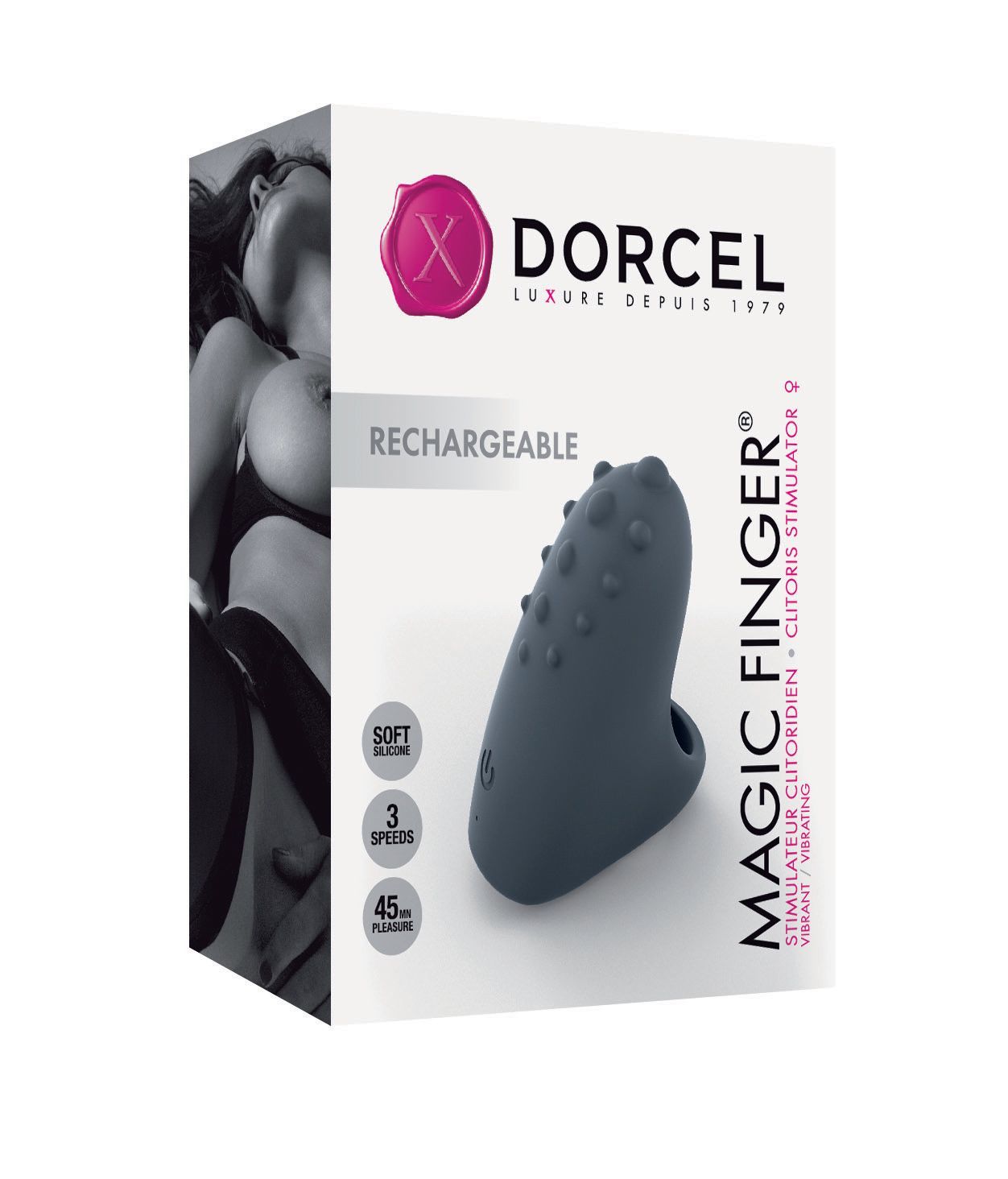 Вібратор на палець Dorcel MAGIC FINGER Black перезаряджуваний, 3 режими роботи