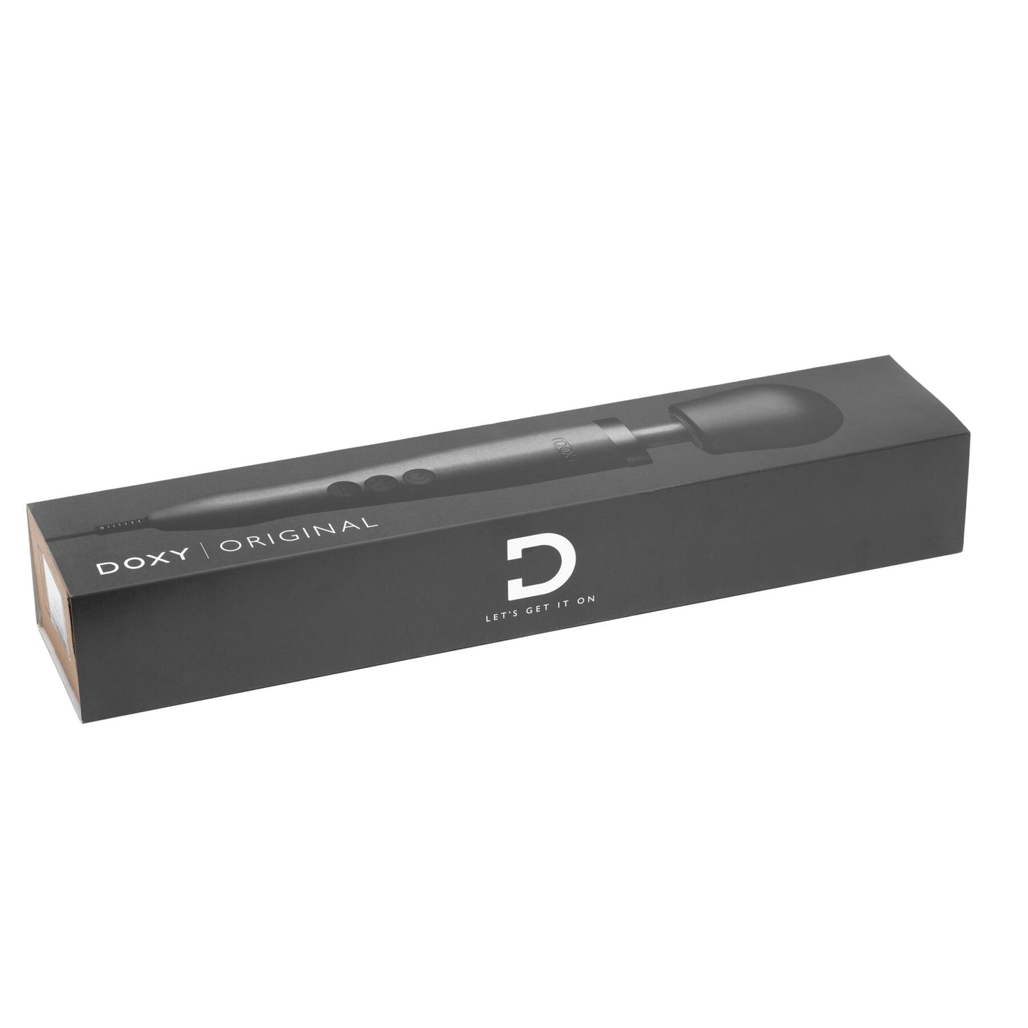 Вібромасажер DOXY Original Black, дуже потужний, живлення 220В, пульсівні вібрації