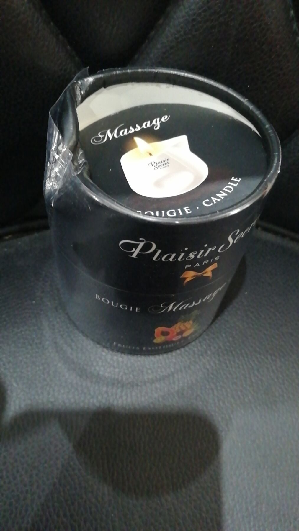 Масажна свічка Plaisirs Secrets Pineapple Mango (80 мл)  (м'ята упаковка!!!)