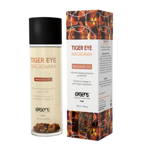 Масажна олія EXSENS Tiger Eye Macadamia (захист з тигровим оком) 100мл, натуральна