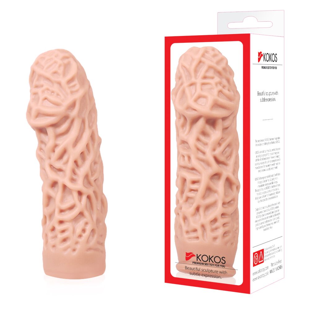 Насадка на член Kokos Extreme Sleeve ES.12 розмір M, потовщувальна, стимулюючий рельєф