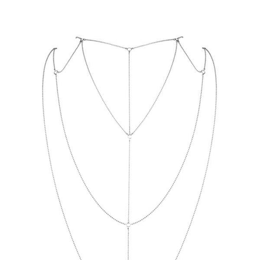 Ланцюжок для спини Bijoux Indiscrets Magnifique Back and Cleavage Chain - Silver, прикраса для тіла