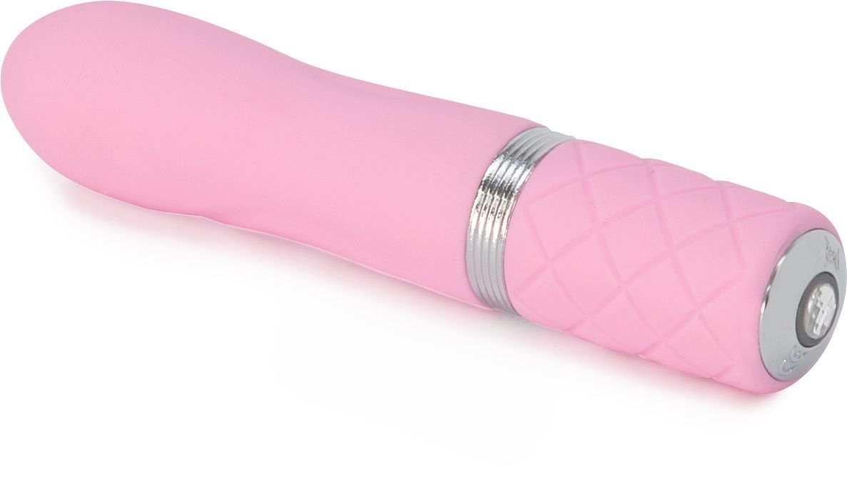 Розкішний вібратор PILLOW TALK - Flirty Pink з кристалом Swarovski, гнучка головка