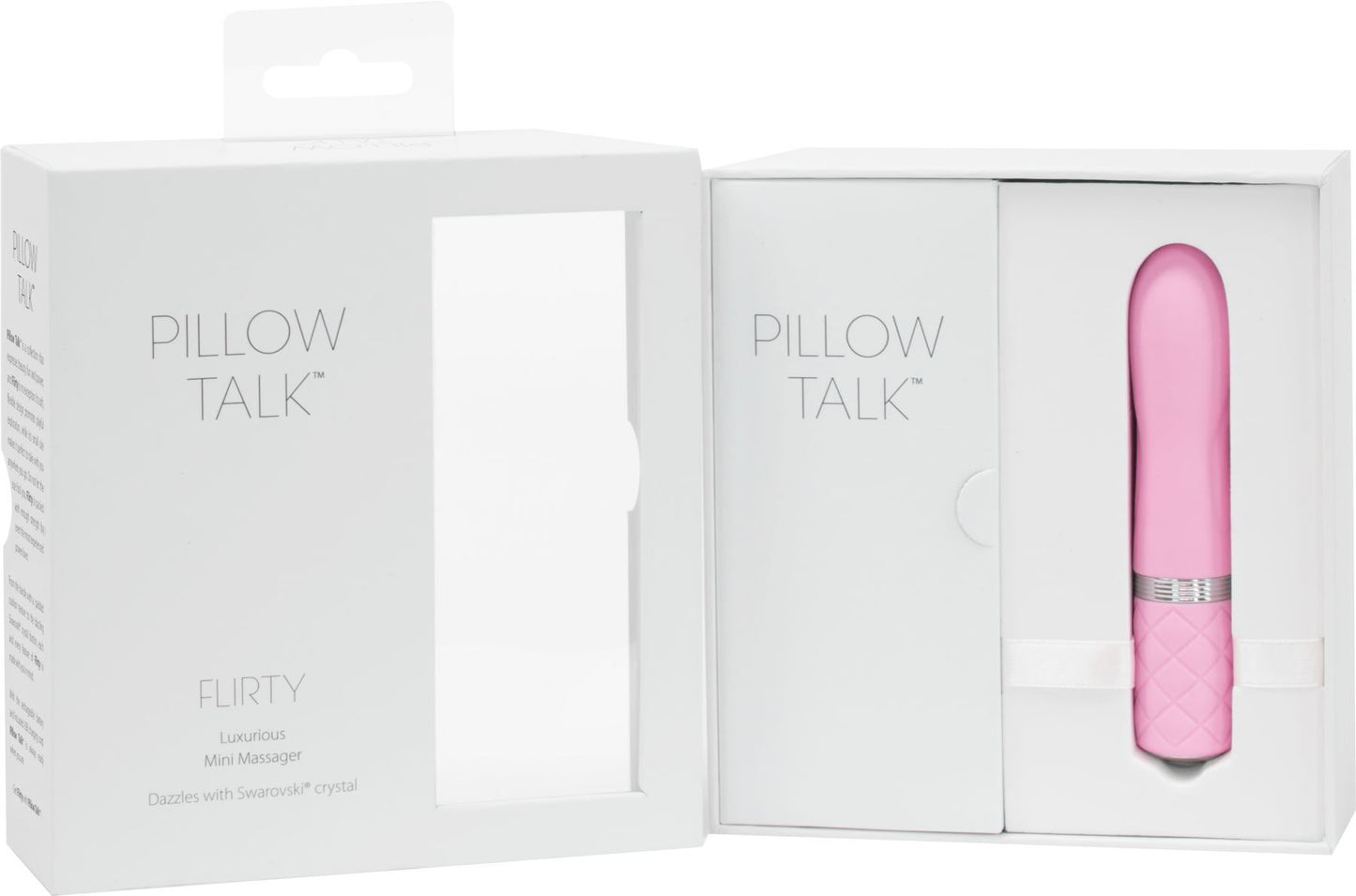 Розкішний вібратор PILLOW TALK - Flirty Pink з кристалом Swarovski, гнучка головка