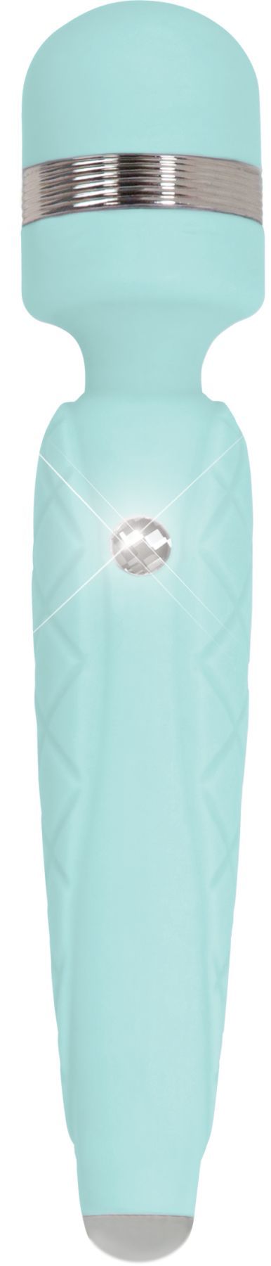 Розкішний вібромасажер PILLOW TALK - Cheeky Teal з кристалом Swarovski, плавне підвищення потужності
