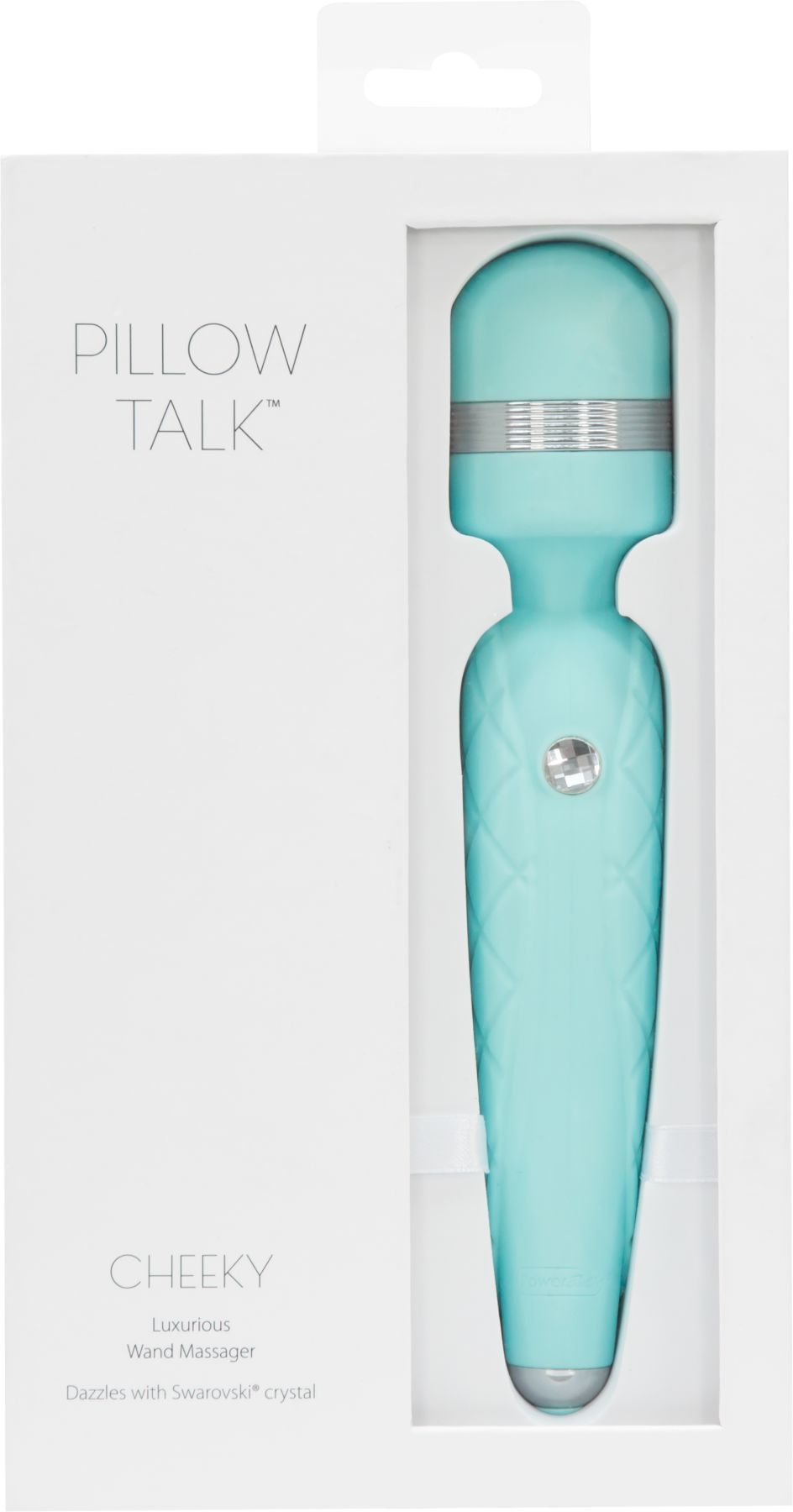 Розкішний вібромасажер PILLOW TALK - Cheeky Teal з кристалом Swarovski, плавне підвищення потужності