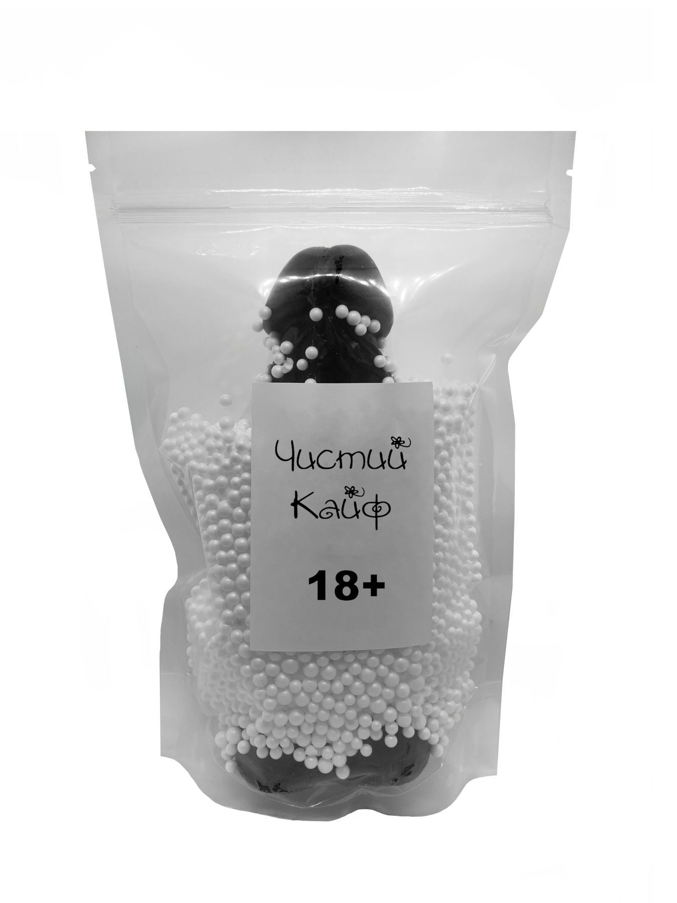 Крафтове мило-член із присоскою Чистий Кайф Black size XL, натуральне