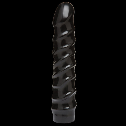 Дилдо Doc Johnson CodeBlack - 8 Inch Raging Vac-U-Lock із стимулювальним рельєфом, діаметр 3,8 см