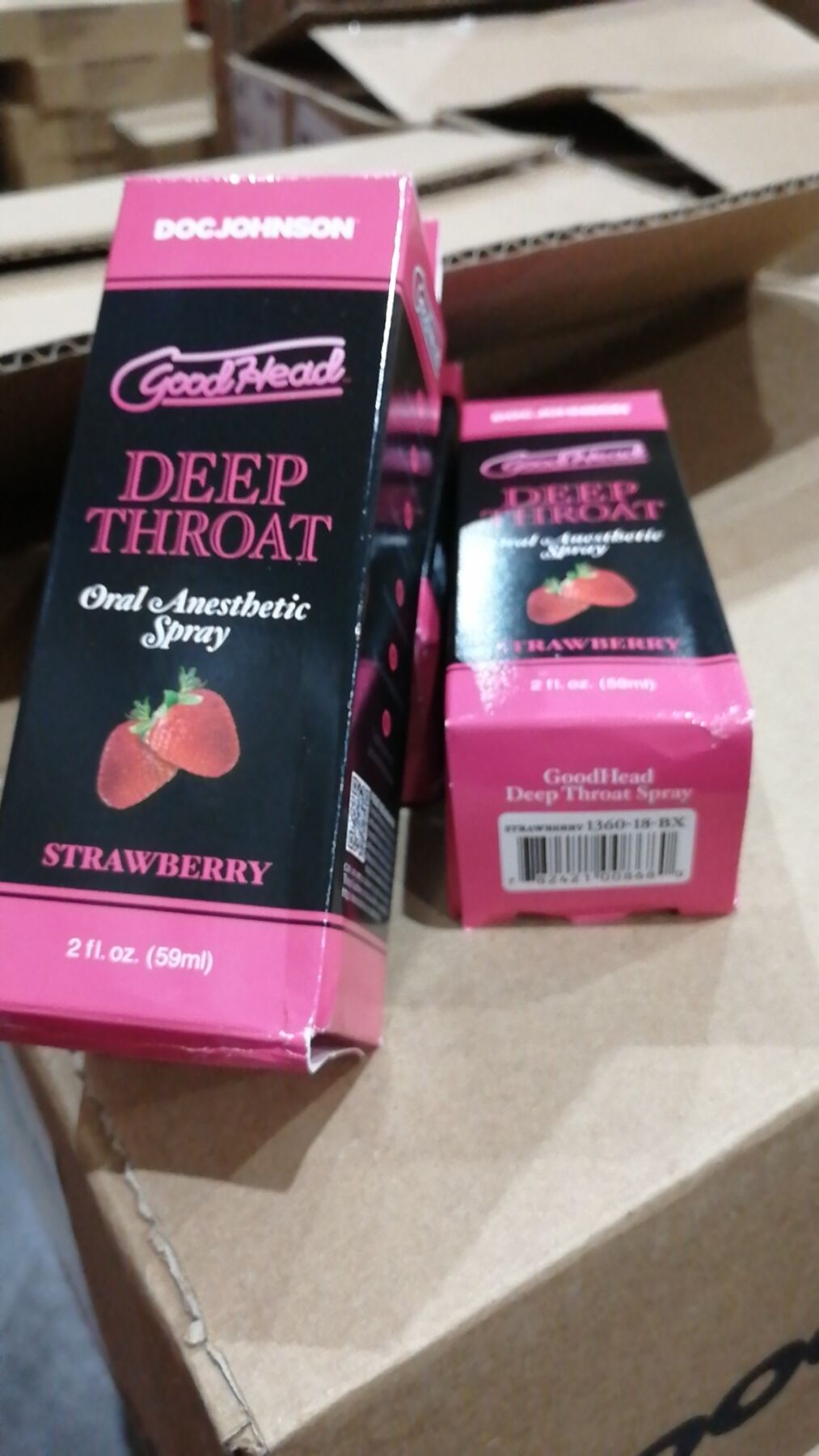 Розпродаж! Спрей для мінету Doc Johnson GoodHead DeepThroat Spray - Strawberry 59мл (термін 09.25)