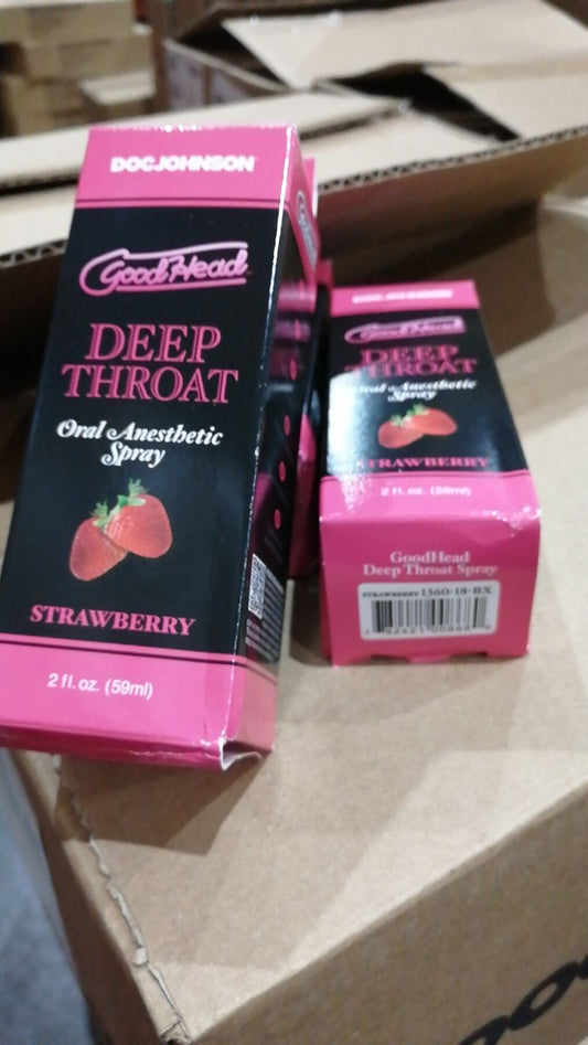 Розпродаж! Спрей для мінету Doc Johnson GoodHead DeepThroat Spray - Strawberry 59мл (термін 09.25)
