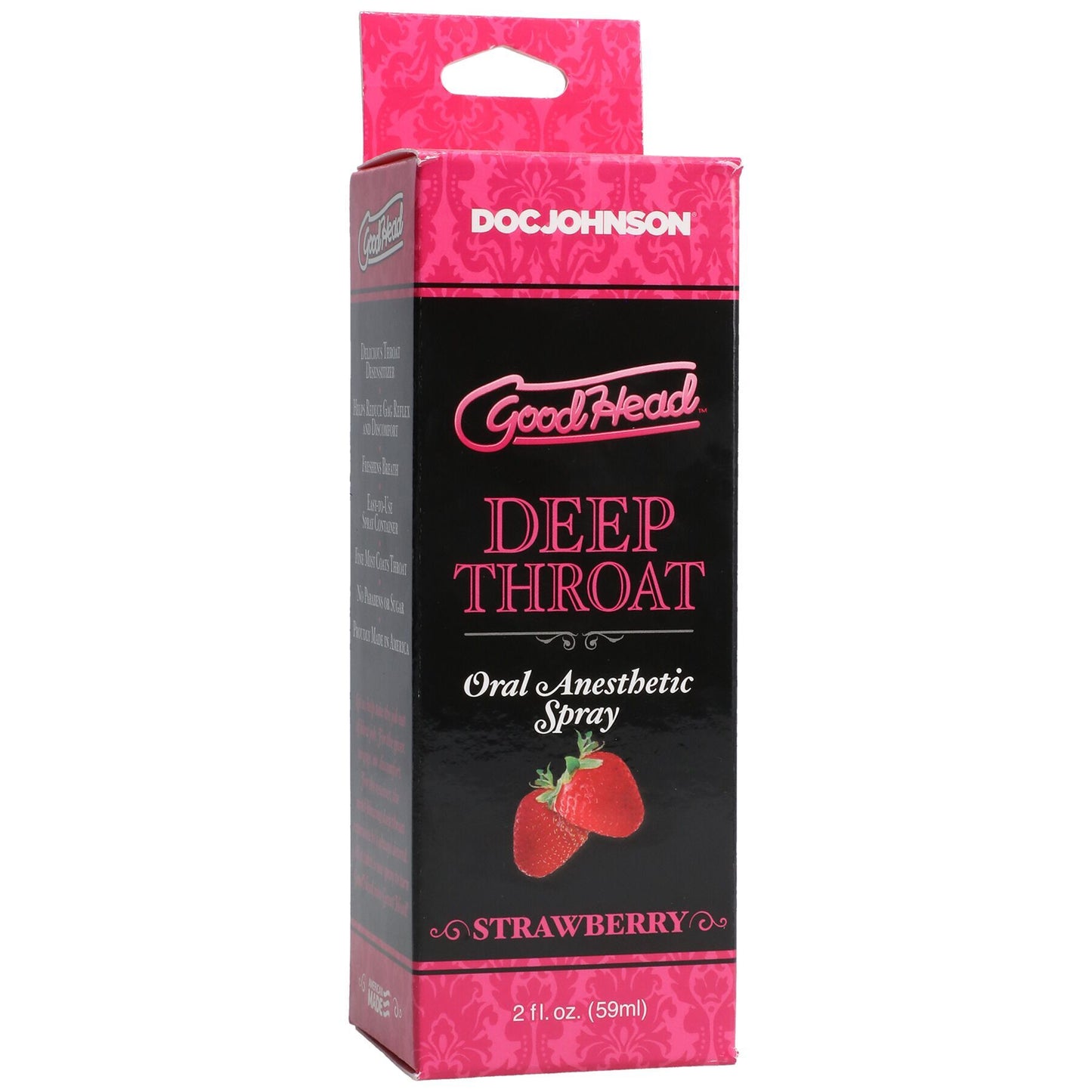 Розпродаж! Спрей для мінету Doc Johnson GoodHead DeepThroat Spray - Strawberry 59мл (термін 09.25)