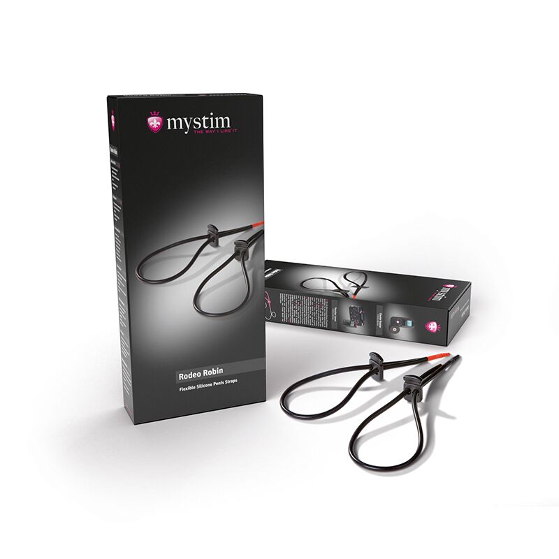 Утяжка для пеніса Mystim Rodeo Robin, пара силіконових струмопровідних ласо