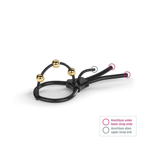 Утяжка для пеніса Mystim Pearly Pete, з трьома кульками