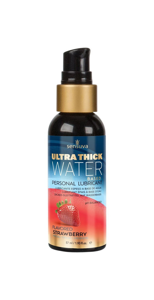 Густа змазка на водній основі Sensuva UltraThick Water-Based Strawberry (57 мл) без парабенів
