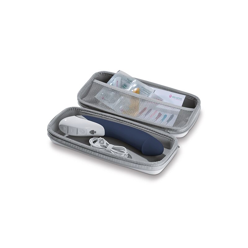 Потужний вібратор Mystim Terrific Truman Blue з двома моторами і вираженою головкою