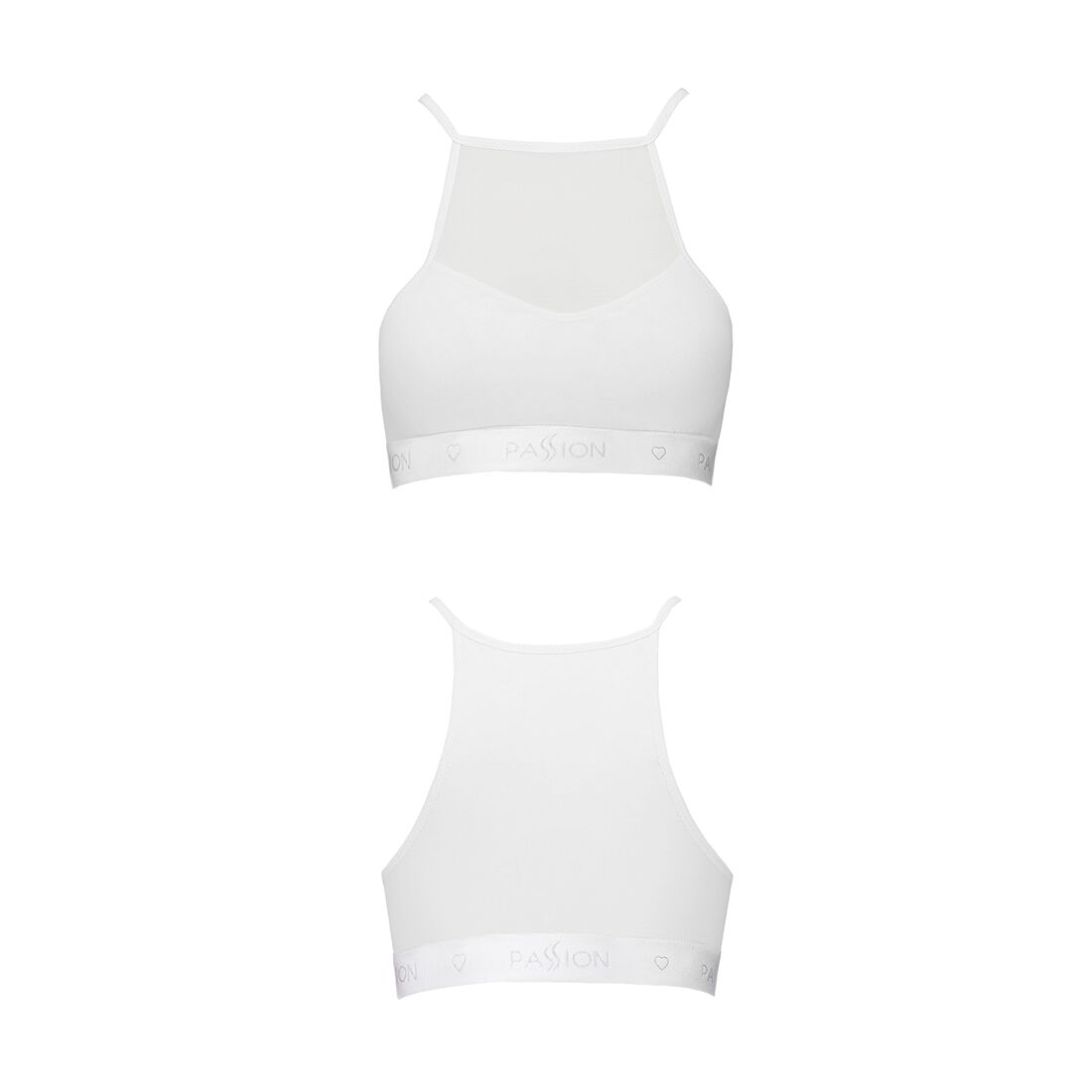 Спортивний топ з прозорою вставкою Passion PS006 TOP M, white