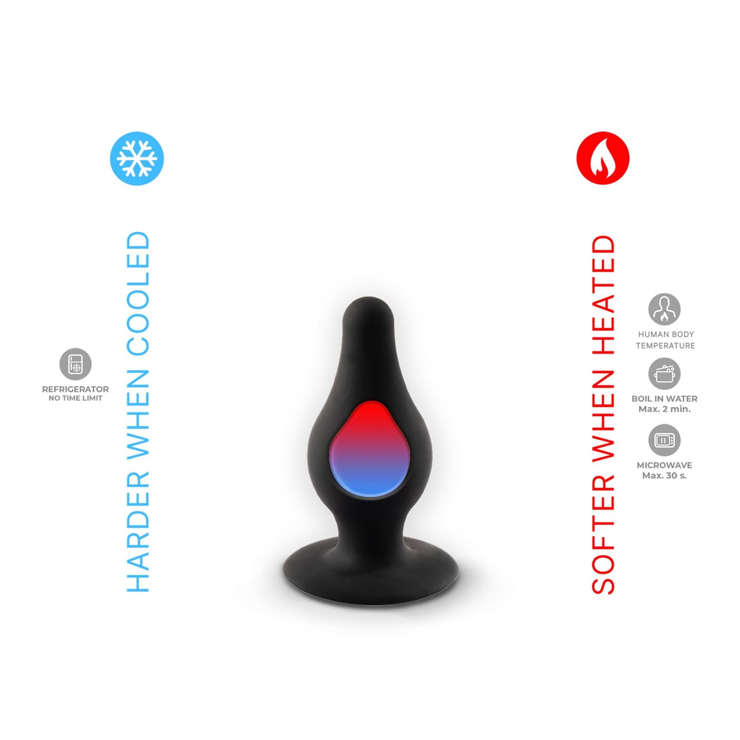 Анальна пробка SilexD (Model 2 size XS) двошарова, силікон+Silexpan, діаметр 2,9 см