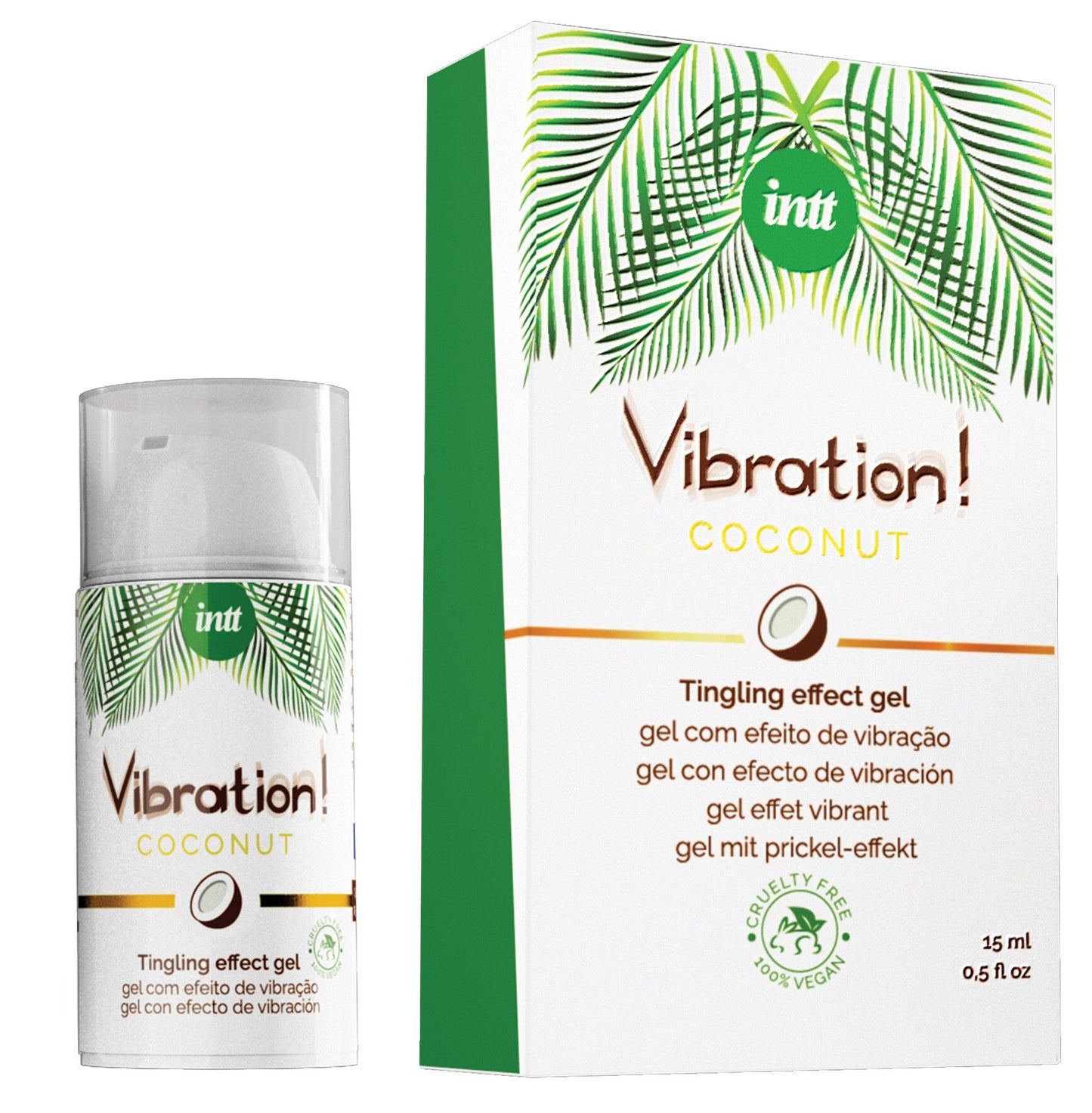 Рідкий вібратор Intt Vibration Coconut Vegan (15 мл), дуже смачний, діє до 30 хвилин