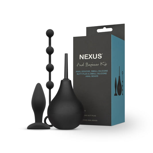 Набір новачка для анальної стимуляції Nexus ANAL BEGINNER KIT, спринцівка, анальне намисто і пробка