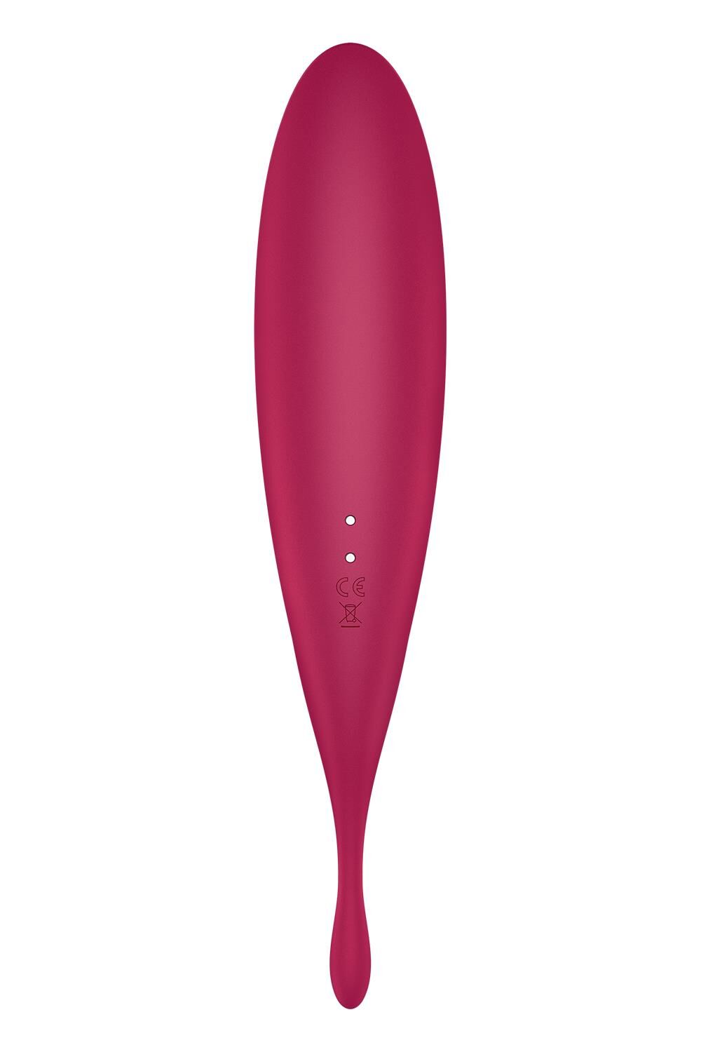 Смарт-вібратор для клітора з вакуумною стимуляцією Satisfyer Twirling Pro+ dark red