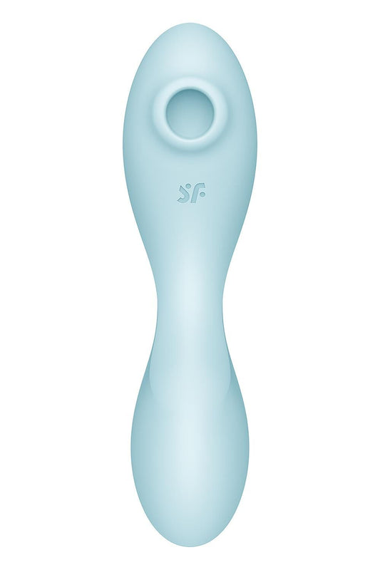 Вакуумний смарт-стимулятор із вібрацією Satisfyer Curvy Trinity 5 (Blue), керування зі смартфона