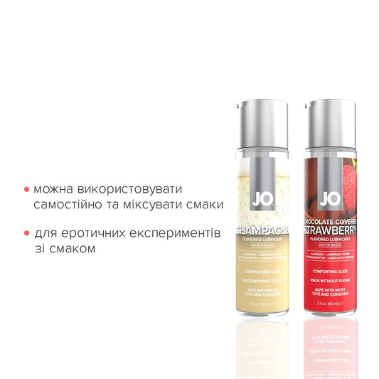 Набір лубрикантів JO Sweet&Bubbly — Champagne & Chocolate Covered Strawberry (2×60 мл)