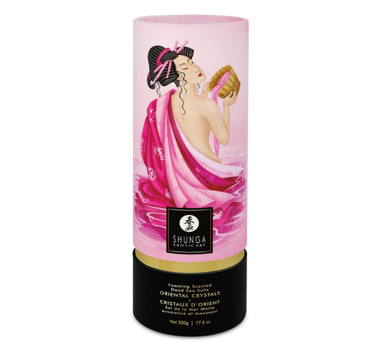 Пінлива сіль для ванни Shunga Dead Sea salt Oriental Crystals — Rose Petal (500 г), Мертвого моря