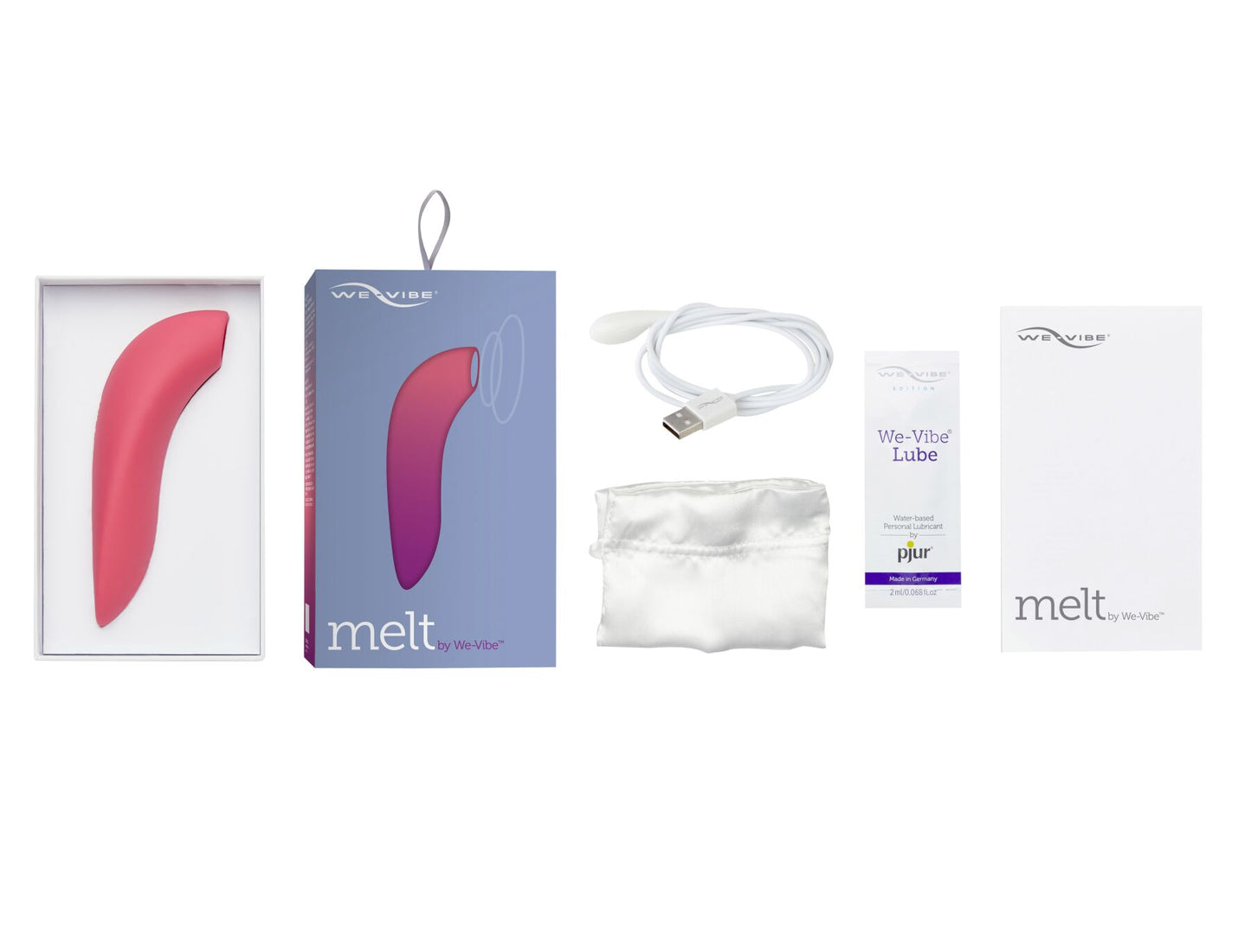 Вакуумний смарт-стимулятор для пар We-Vibe Melt Coral, зручно поєднувати з проникним сексом