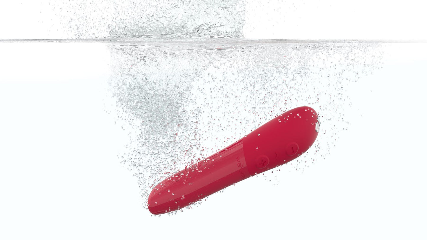 Потужна віброкуля Tango X Cherry Red by We-Vibe, 7 режимів вібрації, 8 рівнів інтенсивності