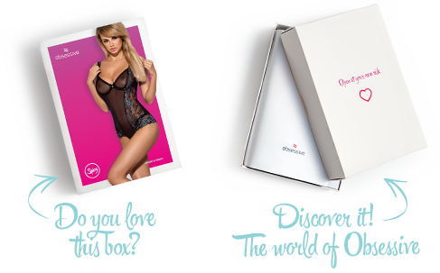 Сітчасте боді на кісточках Obsessive Amanta teddy L/XL, чорне, з доступом