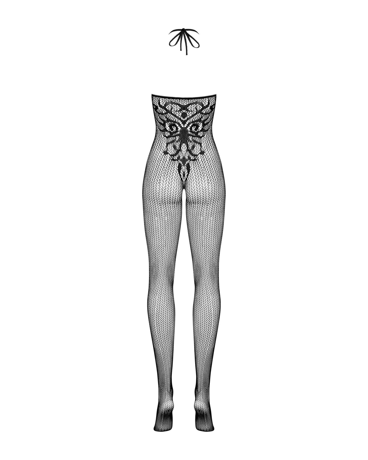 Бодістокінг Obsessive Bodystocking G308 S/M/L, халтер, декор у вигляді татуювання