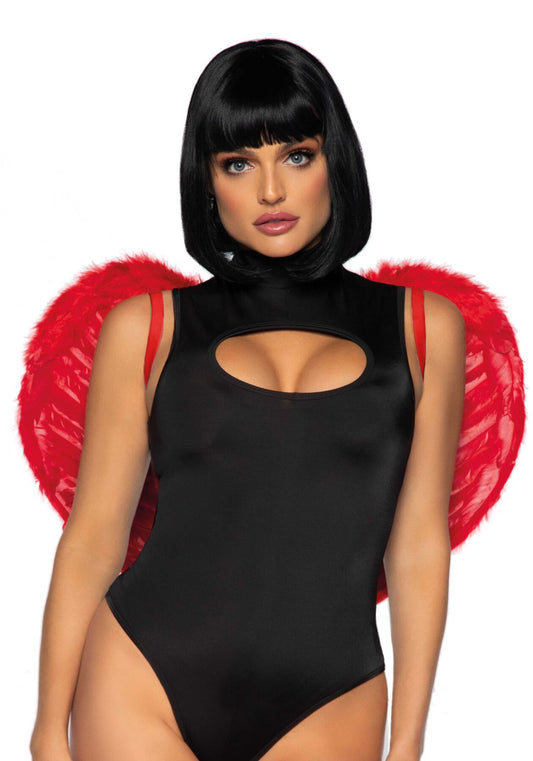 (SALE) Крила дияволиці Leg Avenue devil wings Red, справжнє пір’я
