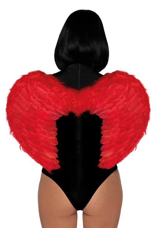 (SALE) Крила дияволиці Leg Avenue devil wings Red, справжнє пір’я