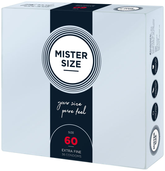 Презервативи Mister Size - pure feel - 60 (36 condoms), товщина 0,05 мм