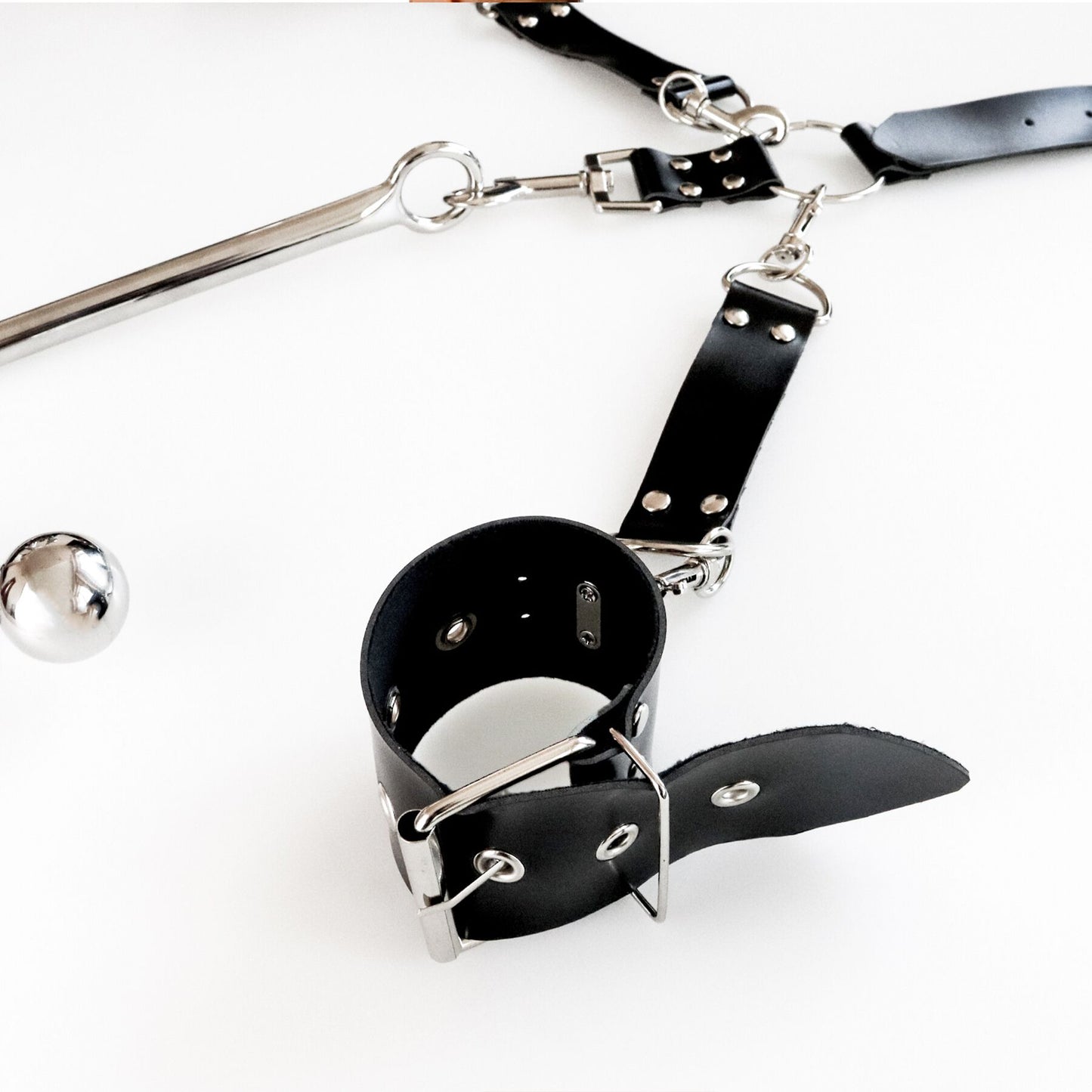 Бондажний набір з металевим анальним гаком Art of Sex Beatrice Bondage set with anal hook № 1