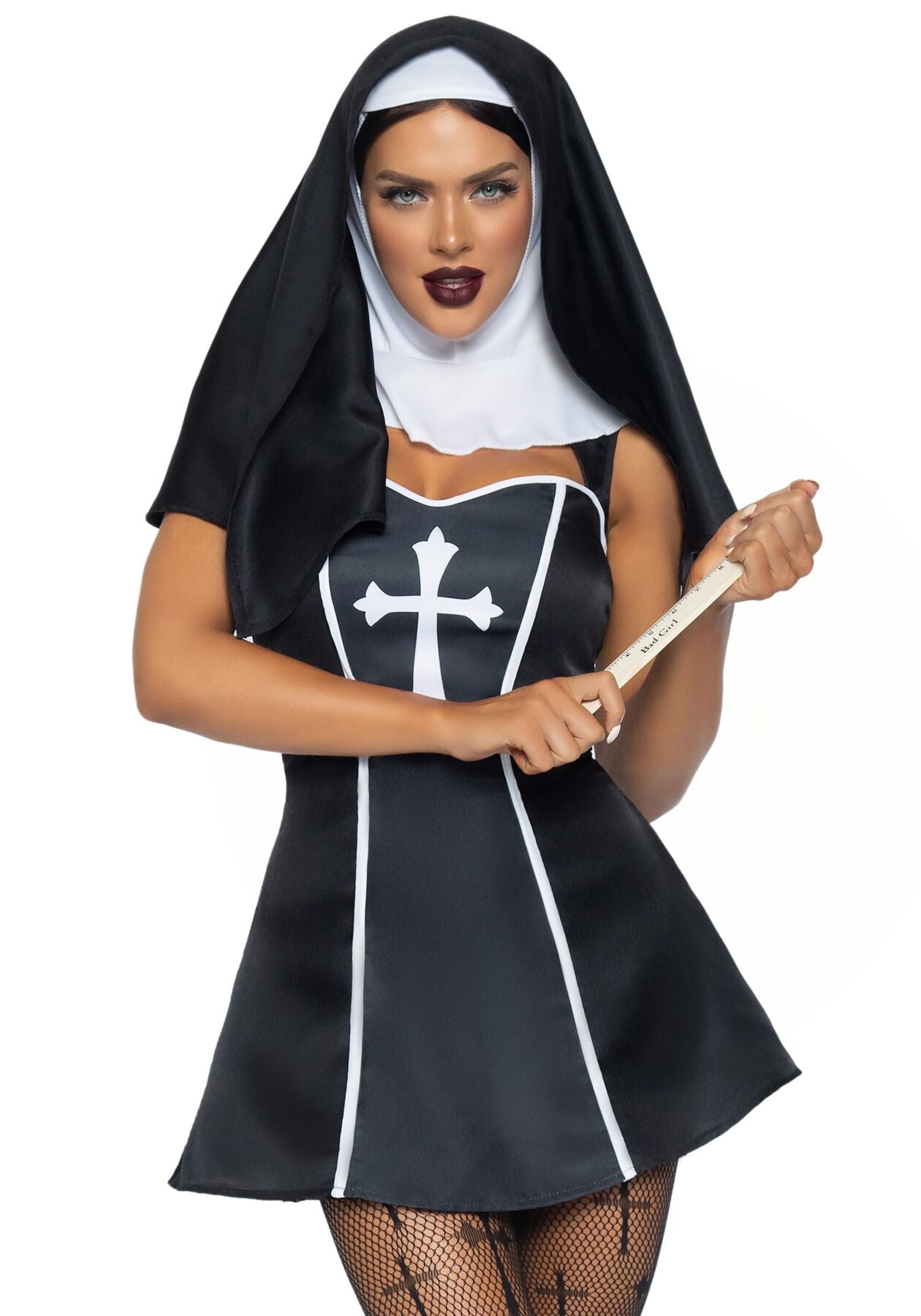(SALE) Костюм черниці Leg Avenue Naughty Nun M, сукня, головний убір