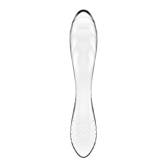 Двосторонній скляний дилдо Satisfyer Dazzling Crystal 1 Transparent, дуже міцний, без стопера