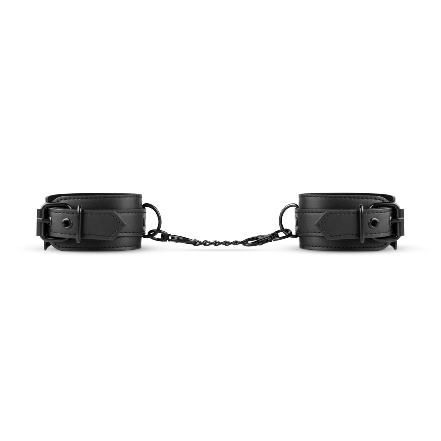 Наручники Bedroom Fantasies: Faux Leather Handcuffs One Size, чорні