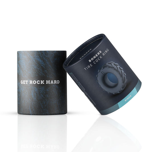 Ерекційне кільце-шина Boners Tire Cock Ring – Grey, внутрішній діаметр 2,5 см