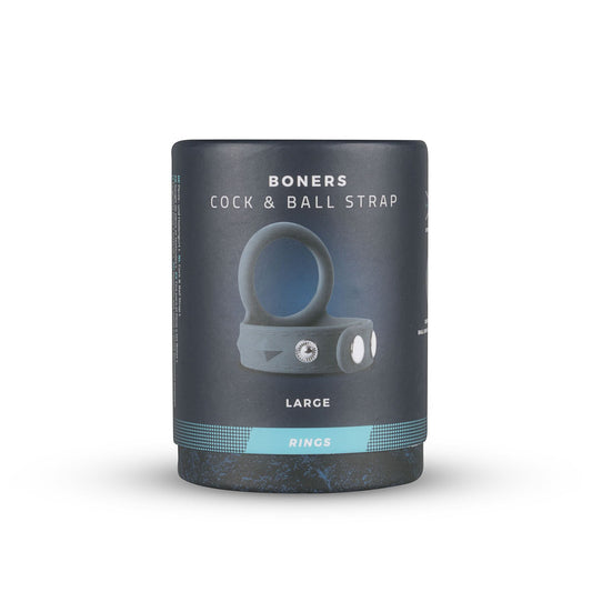 Подвійне ерекційне кільце Boners Cock & Ball Strap L, регулювання діаметра, 3,5–6 см
