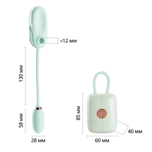 Вакуумний кліторальний стимулятор Otouch Louis Vibrate Teal з віброяйцем, у кейсі